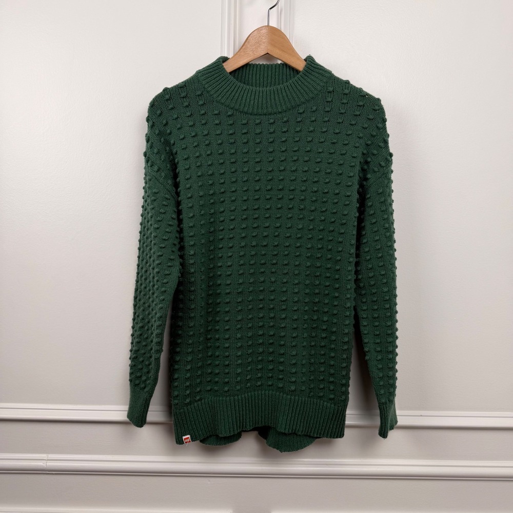 Lego x Target Womens Green Textured Bobble Knit Mock‎ Neck Sweater XS VN1268582